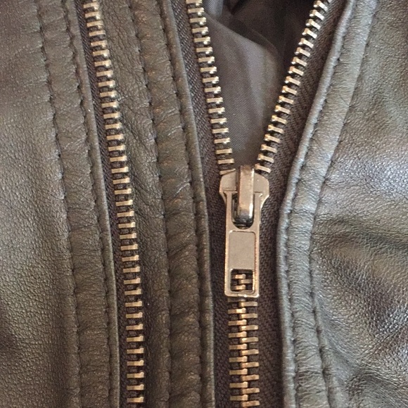 Zara black leather jacket - Picture 5 of 8